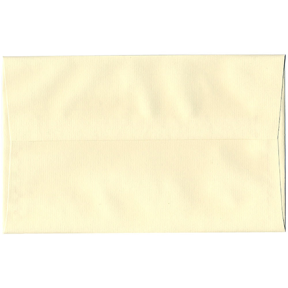 JAM Paper Booklet Invitation Envelopes, A10, Gummed Seal, Strathmore Ivory, Pack Of 25