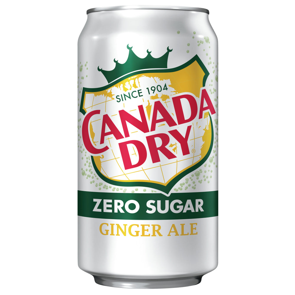 Canada Dry Zero Sugar Ginger Ale, 12 Oz., Case Of 24