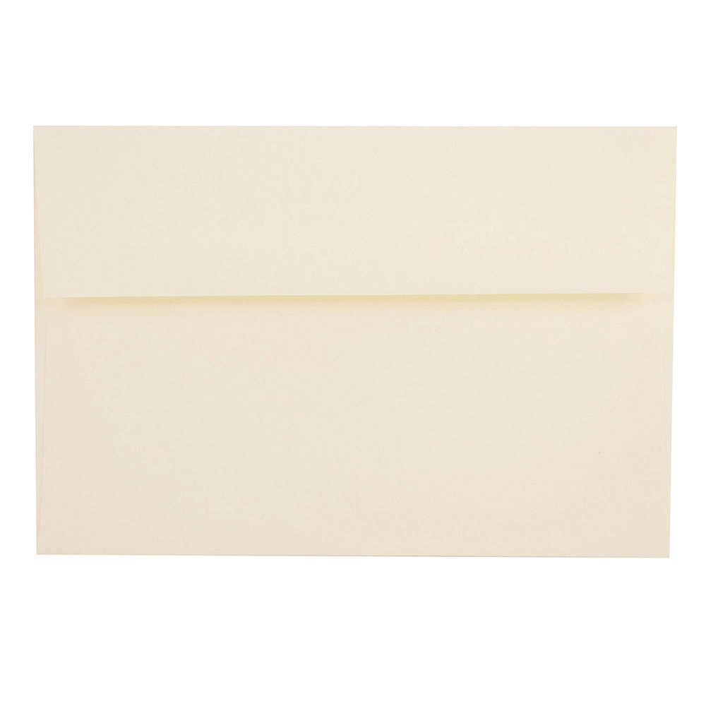 JAM Paper Booklet Invitation Envelopes, A8, Gummed Seal, Strathmore White, Pack Of 25, 75134