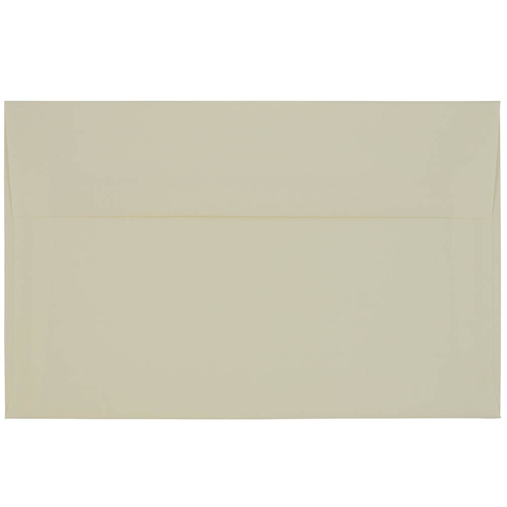 JAM Paper Booklet Invitation Envelopes, A10, Gummed Seal, Strathmore Natural White, Pack Of 25