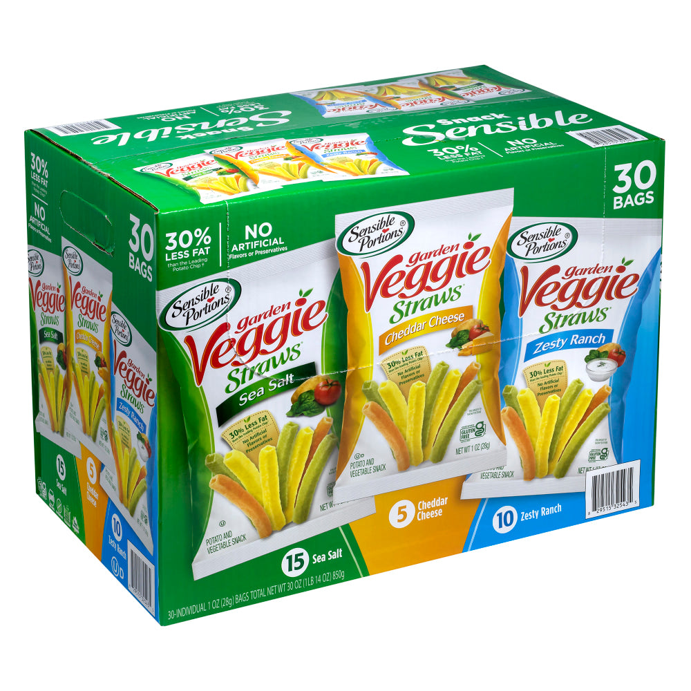 Sensible Portions Garden Veggie Variety Pack, Box Of 30 Bags