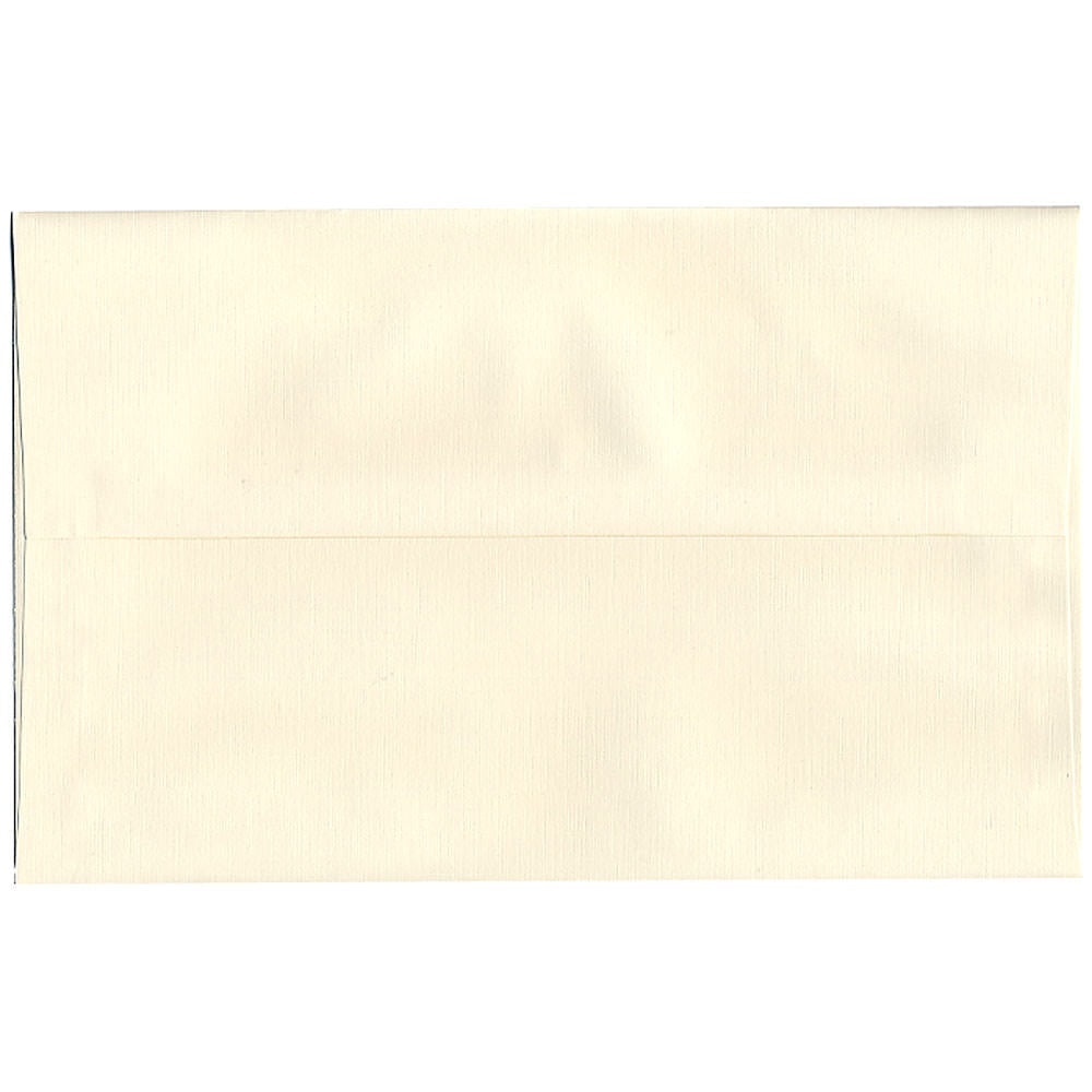 JAM Paper Booklet Invitation Envelopes, A10, Gummed Seal, 30% Recycled, Natural White, Pack Of 25