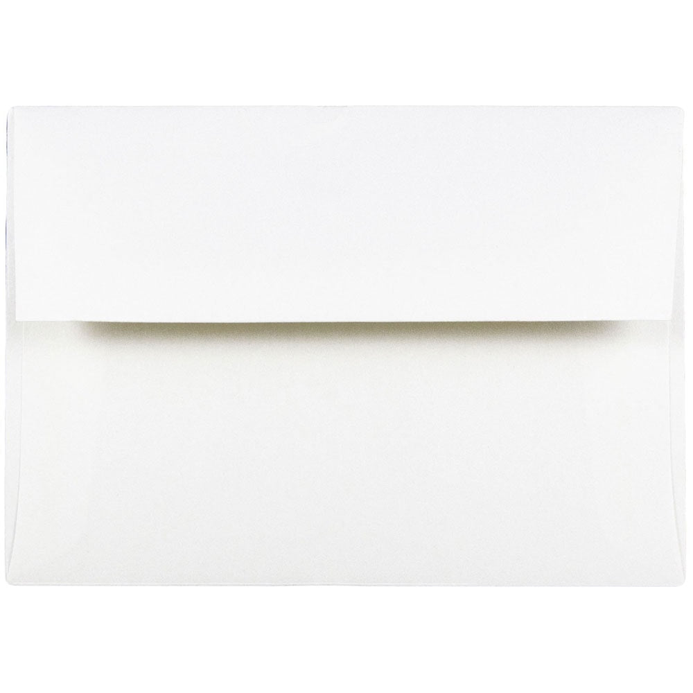 JAM Paper Booklet Invitation Envelopes, A6, Gummed Seal, Strathmore, Bright White Wove, Pack Of 25