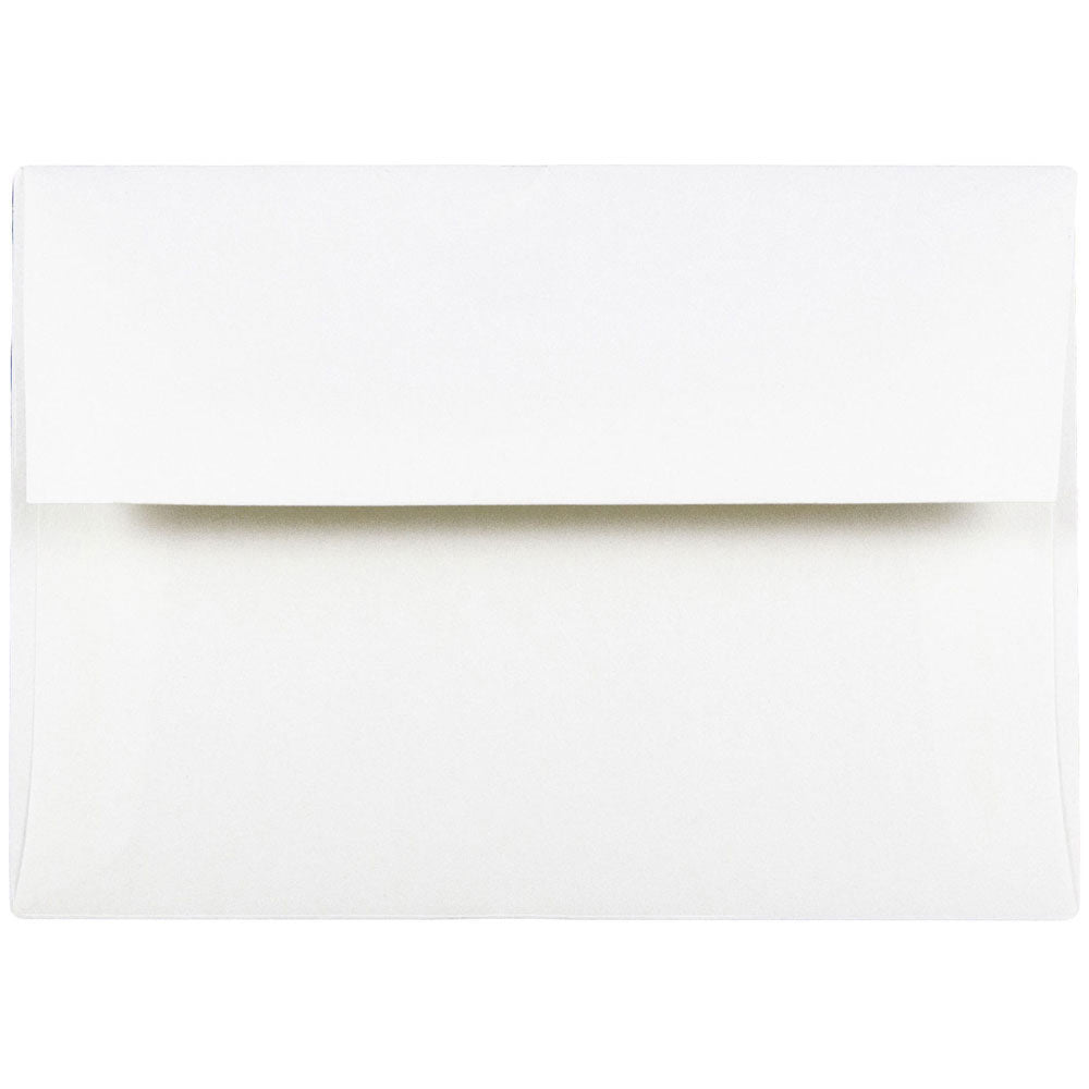 JAM Paper Booklet Invitation Envelopes, A7, Gummed Seal, Wove Finish, Strathmore Bright White, Pack Of 25
