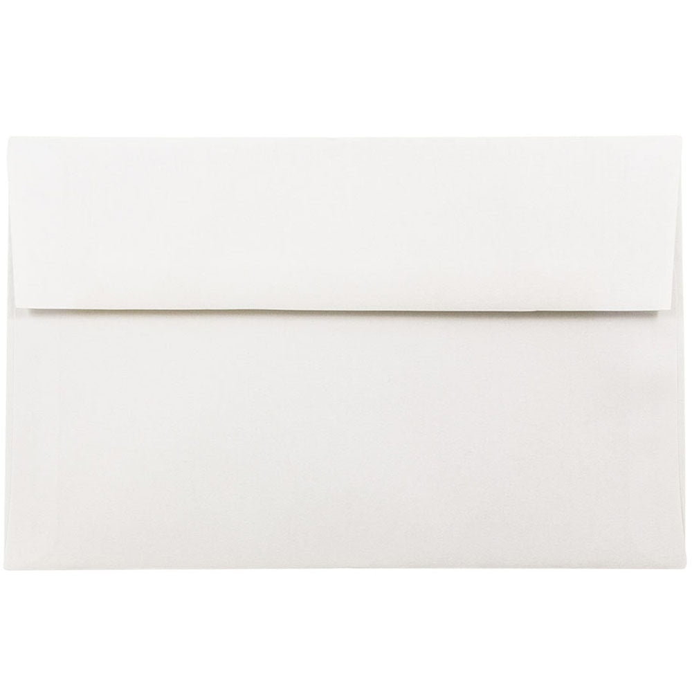 JAM Paper Booklet Invitation Envelopes, A10, Gummed Seal, Strathmore Bright White, Pack Of 25