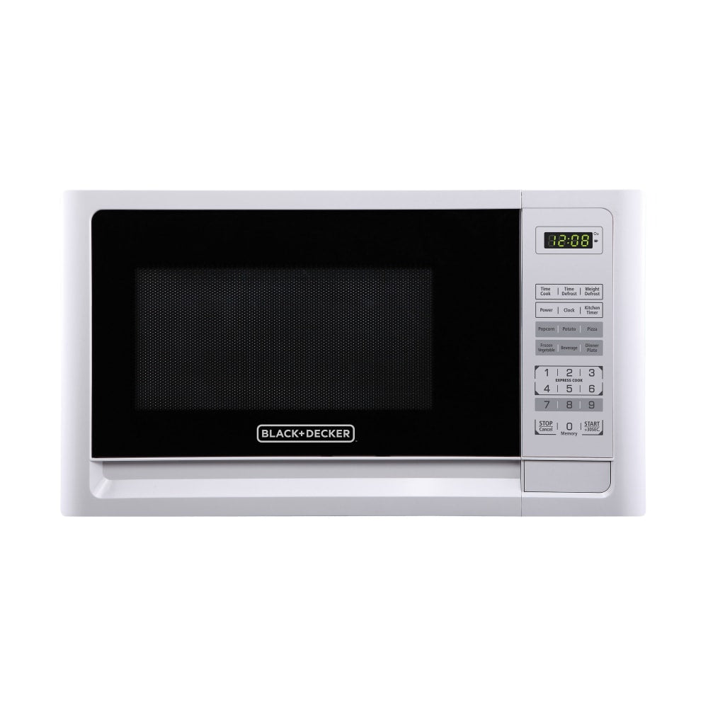 Black+Decker EM720CFO-PM 0.7 Cu Ft Digital Microwave, White