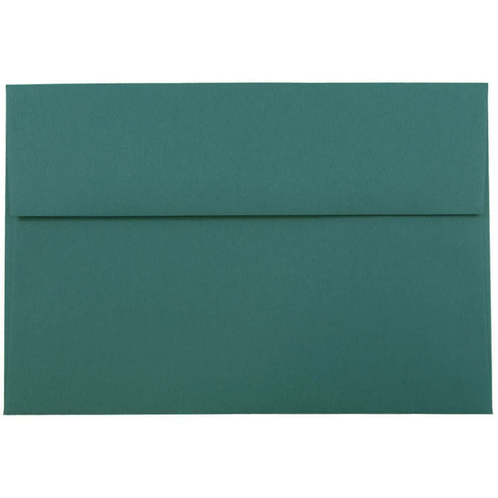 JAM Paper Booklet Invitation Envelopes, A8 Gummed Seal, Teal, Pack Of 50