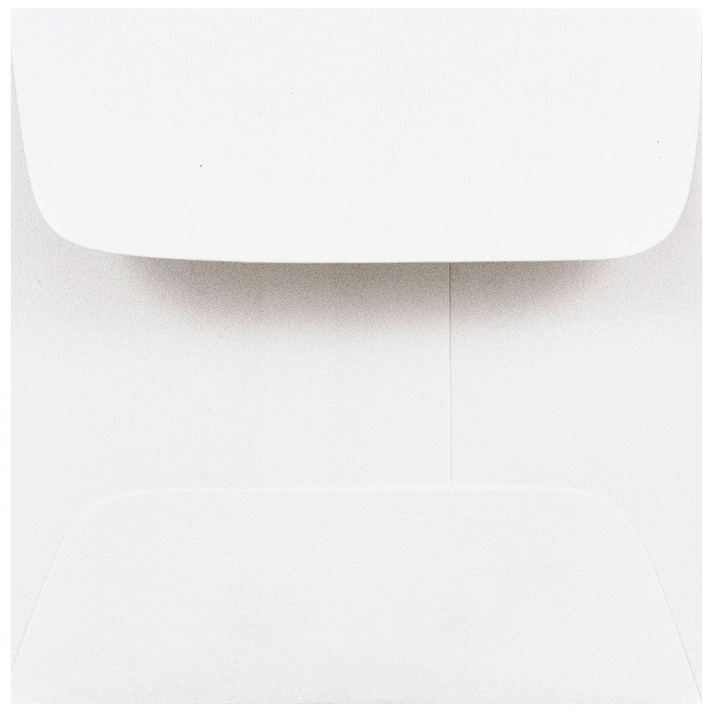JAM Paper Square Mini Envelopes, 2 3/8in x 2 3/8in, Gummed Seal, White, Pack Of 25