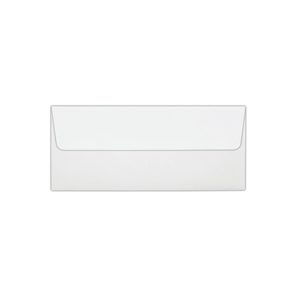 LUX #10 Foil-Lined Square-Flap Envelopes, Peel & Press Closure, White/Red, Pack Of 1,000