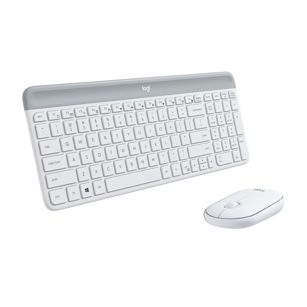 Logitech Slim Wireless Keyboard and Mouse Combo MK470 - USB Wireless RF - USB Wireless RF - Optical - 1000 dpi - 3 Button - Scroll Wheel - Symmetrical - AAA, AA - Compatible with Desktop Computer, Notebook for Windows