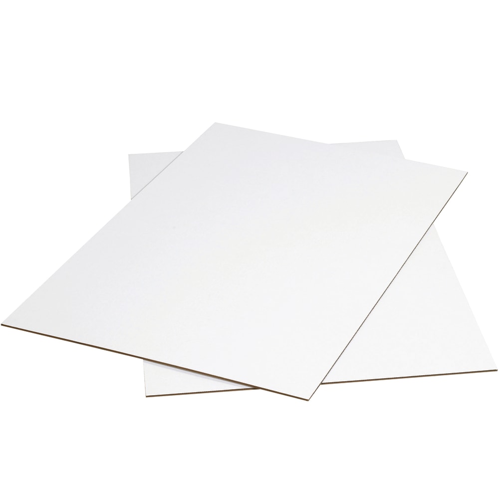 Partners Brand Corrugated Sheets, 48in x 42in, White, Pack Of 5
