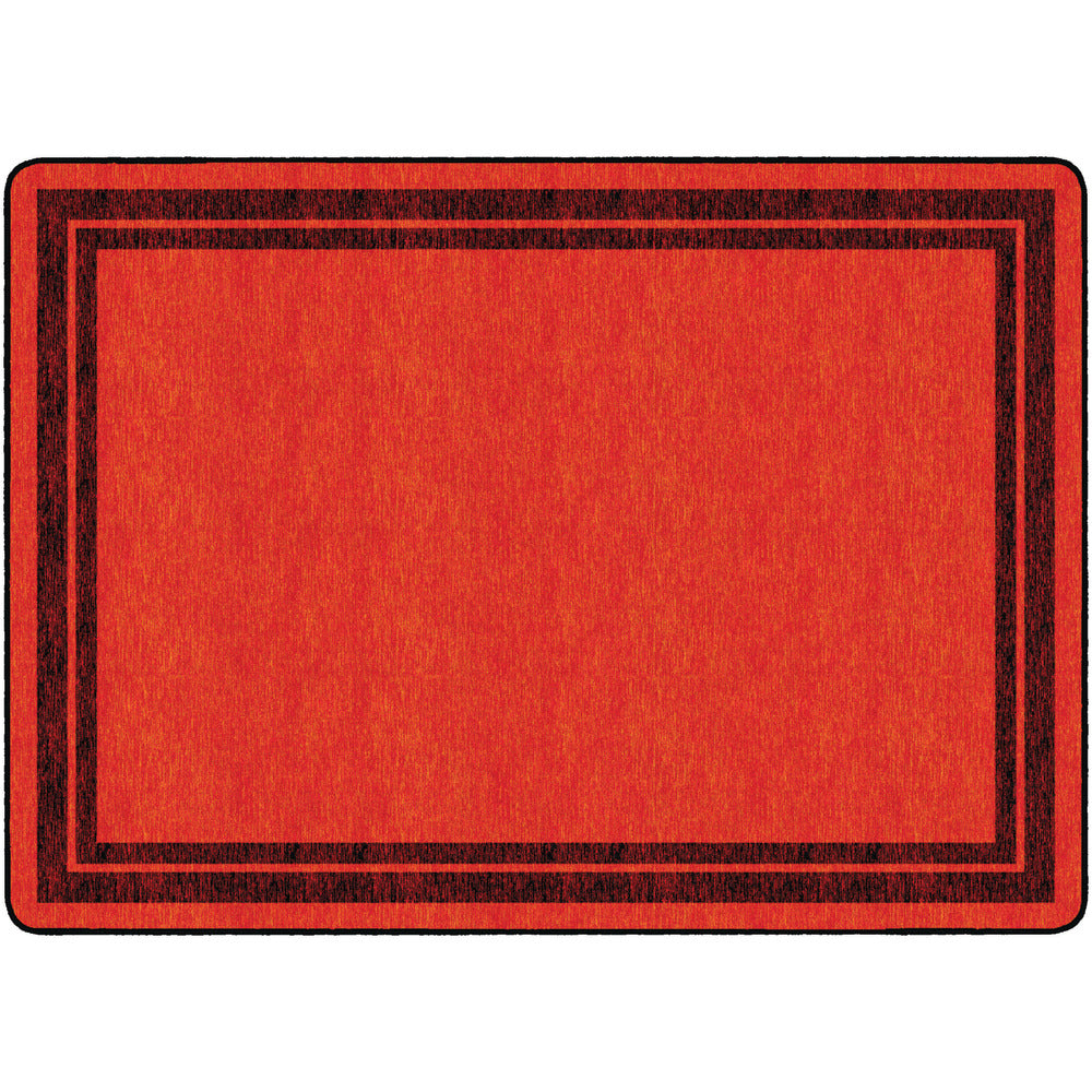 Flagship Carpets Double-Border Rectangular Rug, 72in x 100in, Red