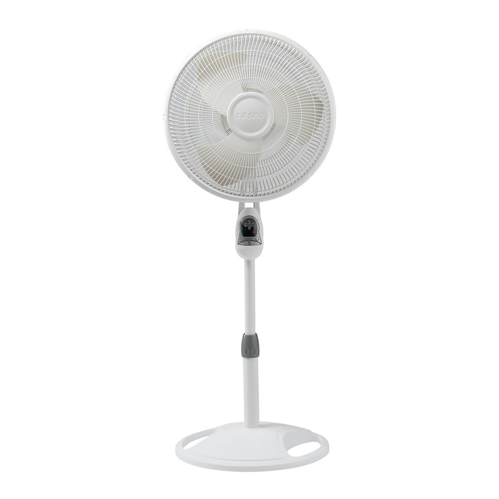 Lasko 3-Speed Stand Fan with Remote Control, 47inH x 17inW x 18inD, White