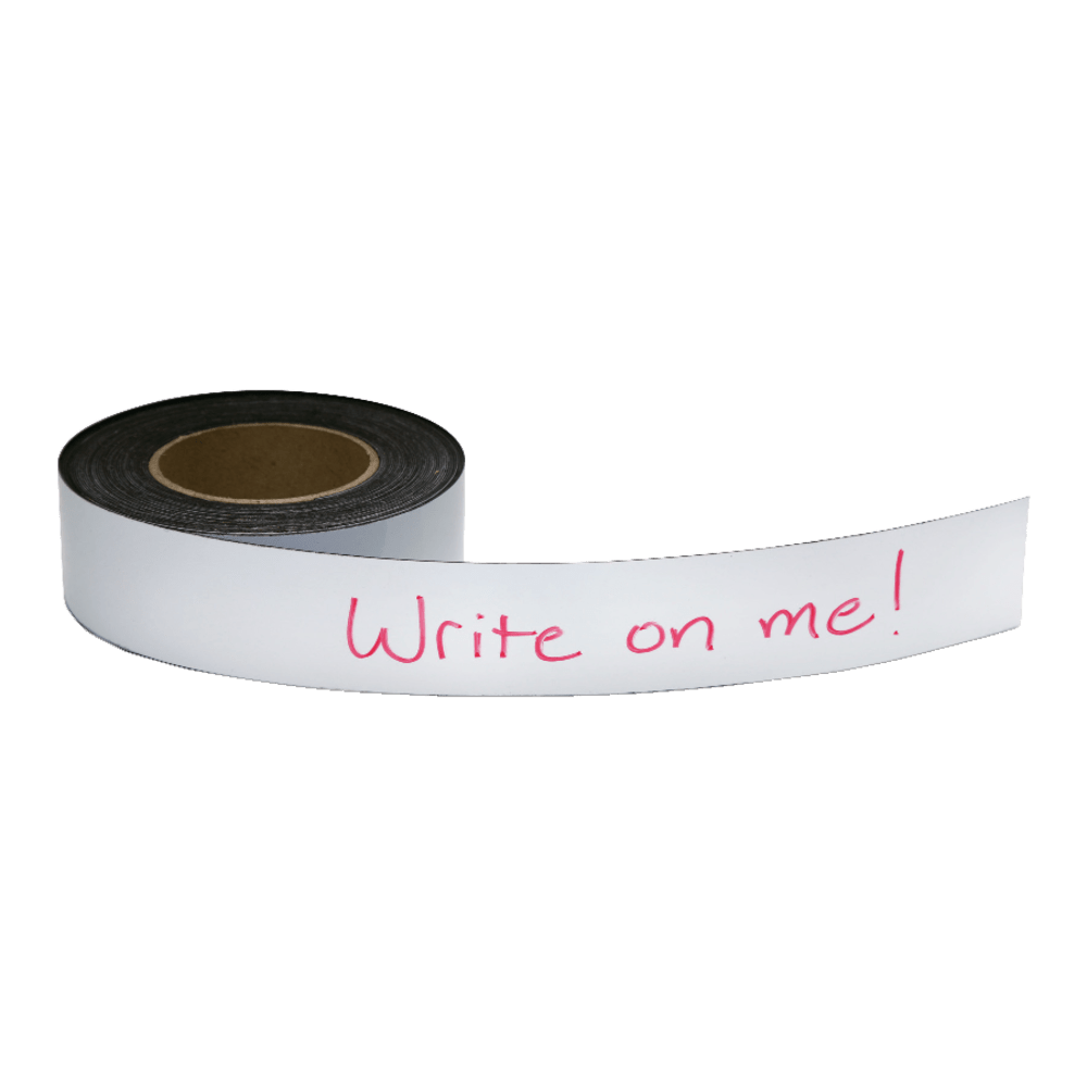Zeus Magnetic Labeling Tape - 16.67 yd Length x 2in Width - For Labeling, Shelf Labeling - 1 / Roll - White
