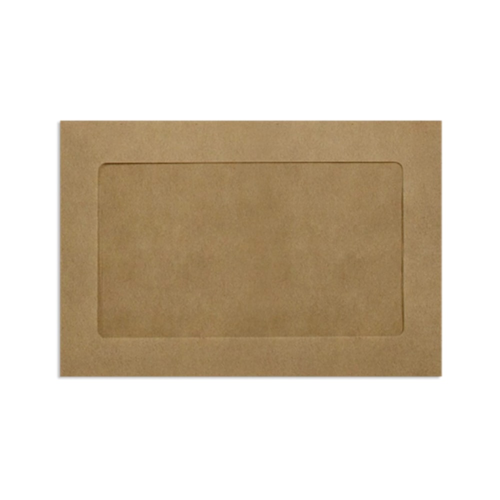 LUX #6 1/2 Full-Face Window Envelopes, Middle Window, Gummed Seal, Grocery Bag, Pack Of 50