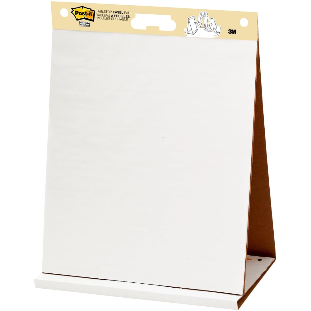 Post-it Super Sticky Tabletop Easel Pad, 20in x 23in, White, Pad Of 20 Sheets