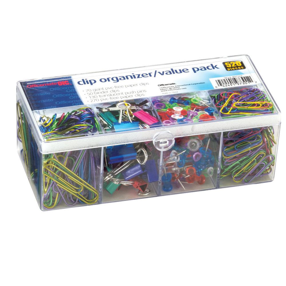 Officemate Clip Organizer Set, Assorted Colors