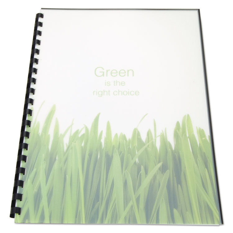 100% Recycled Poly Binding Cover, Frost, 11 x 8.5, Unpunched, 25/Pack