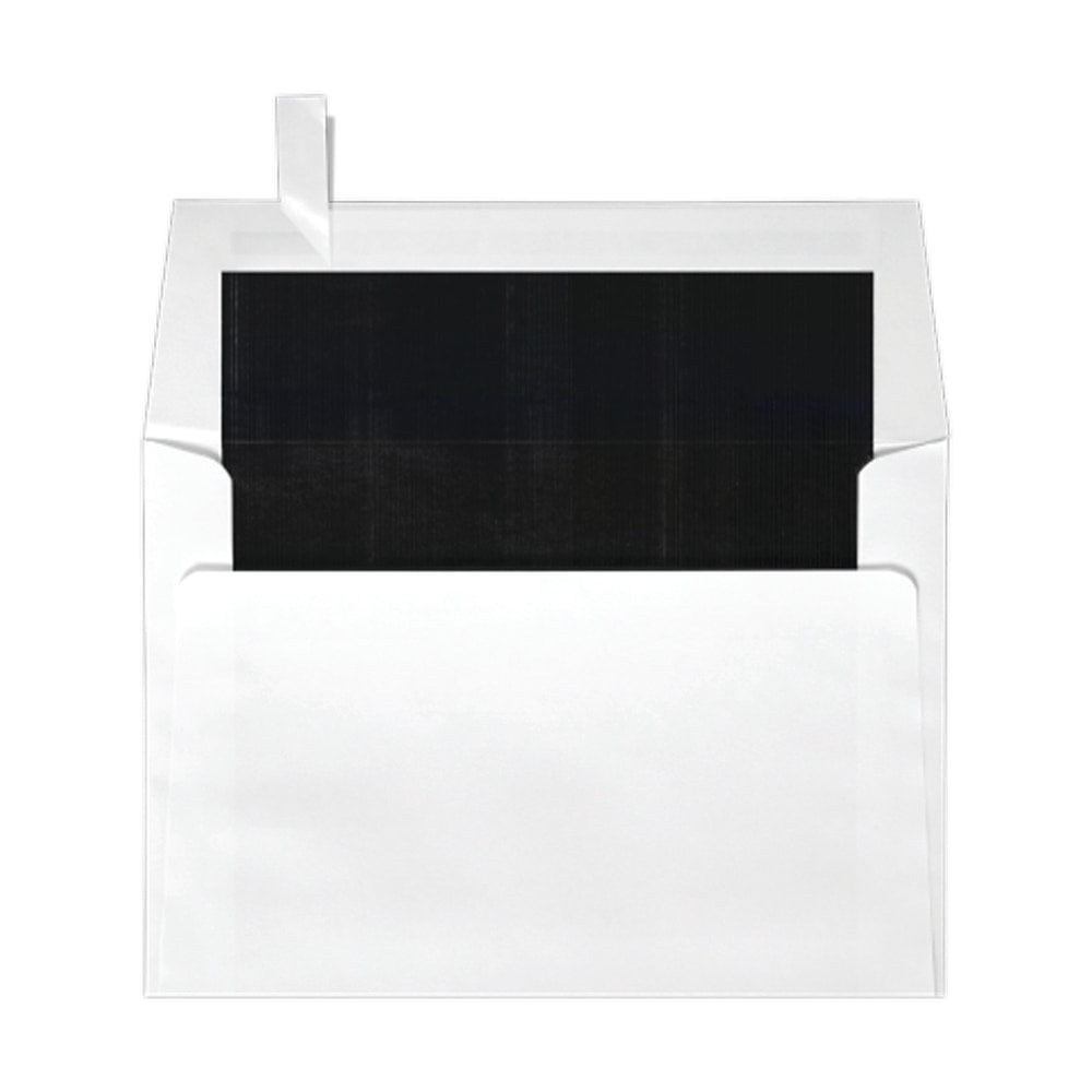LUX Square Envelopes, 6 1/2in x 6 1/2in, Self-Adhesive, Black/White, Pack Of 250