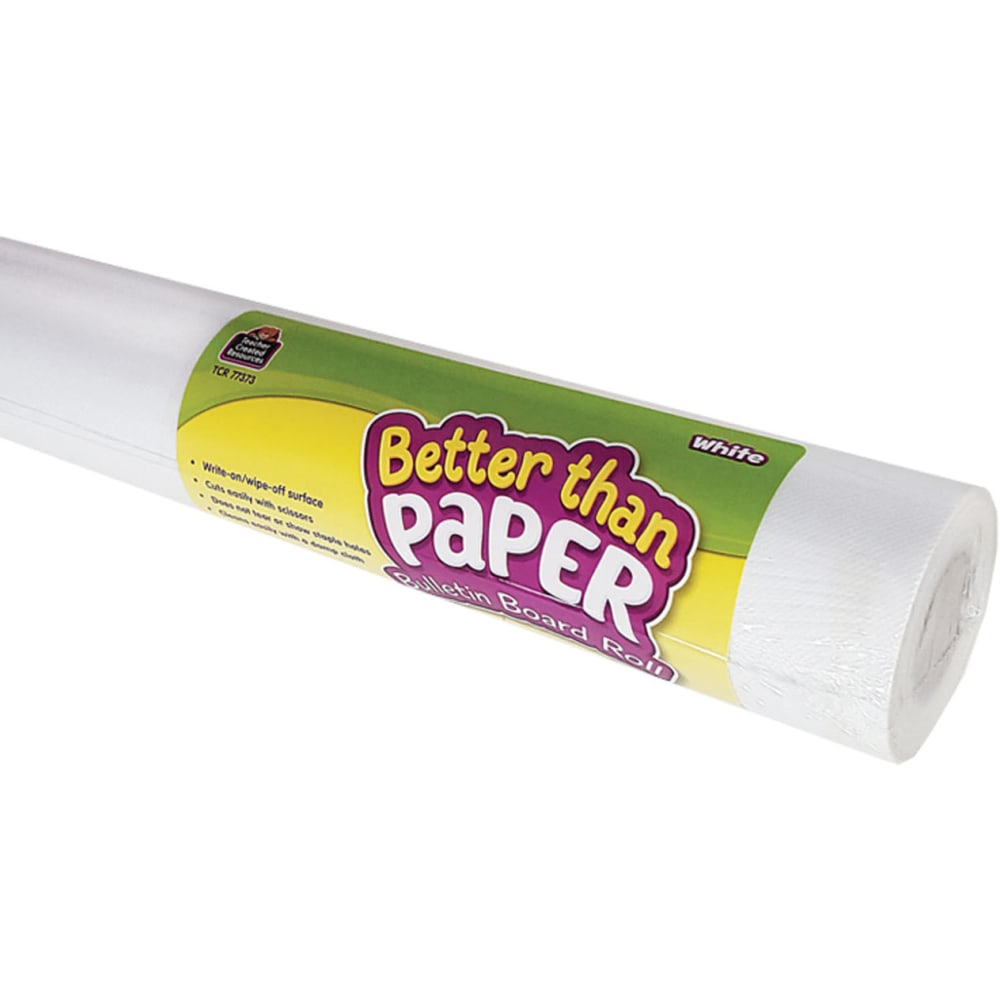 Teacher Created Resources Better Than Paper Bulletin Board Paper Rolls, 4ft x 12ft, White, Pack Of 4 Rolls