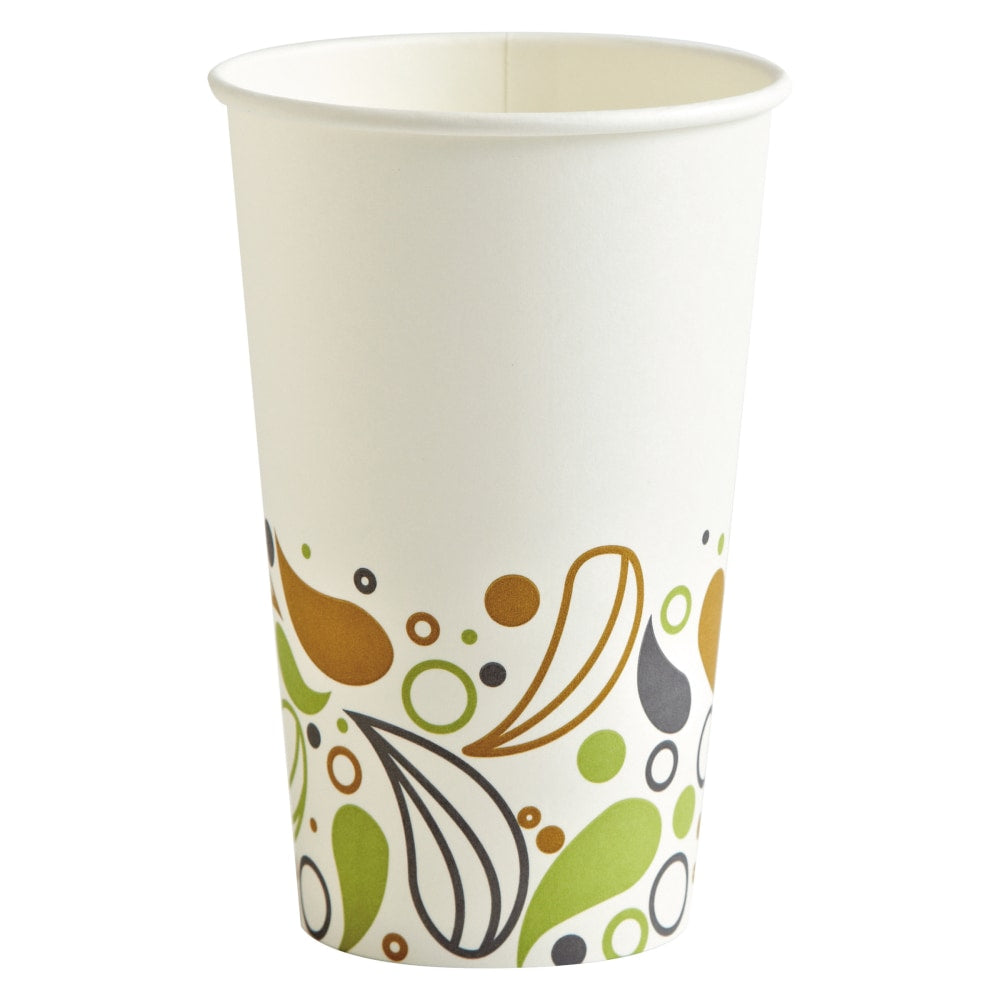 Boardwalk Deerfield Printed Paper Hot Cups, 16 Oz, Multicolor, 50 Cups Per Pack, Carton of 20 Packs
