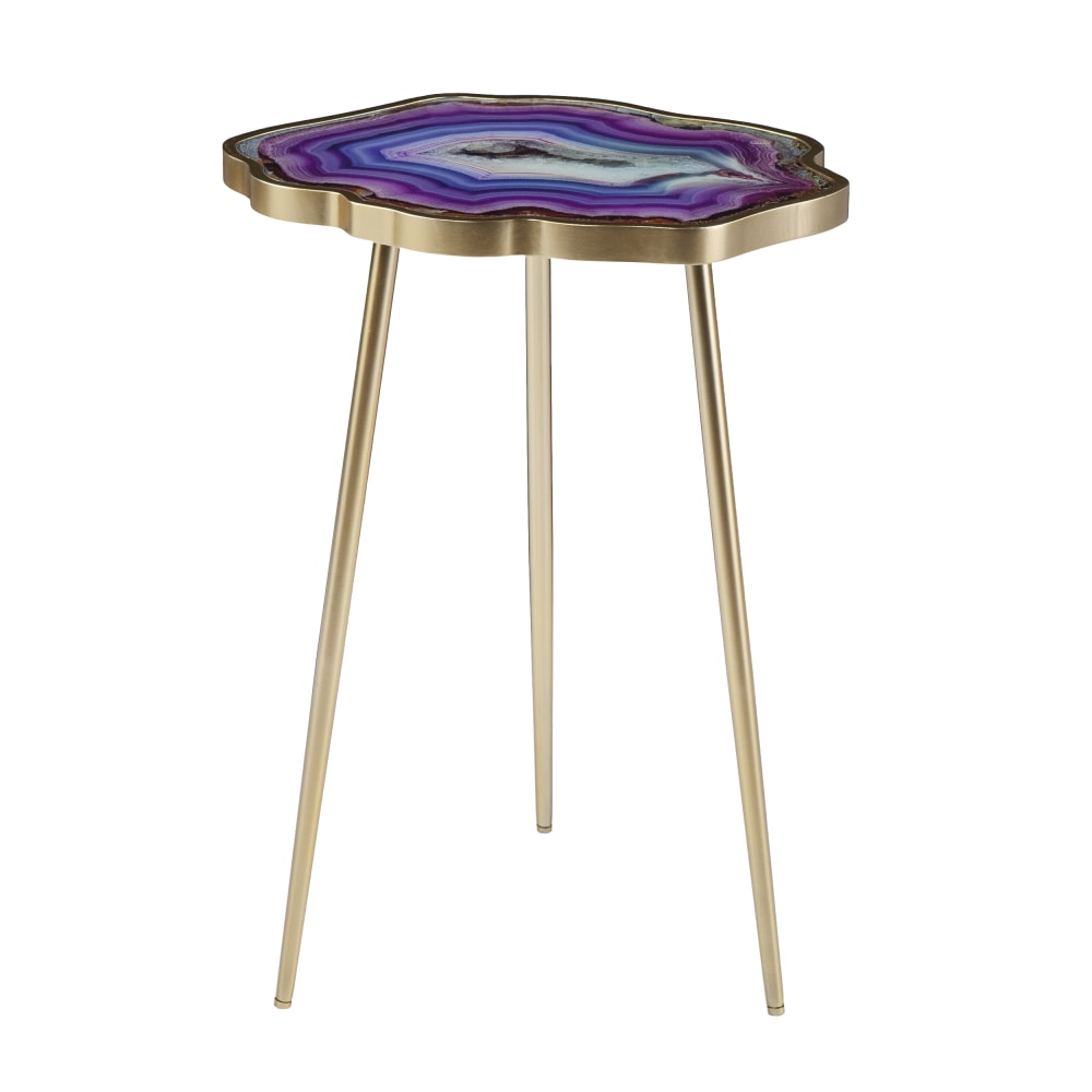 SEI Furniture Norcova Accent Table, 20inH x 17inW x 14inD, Purple