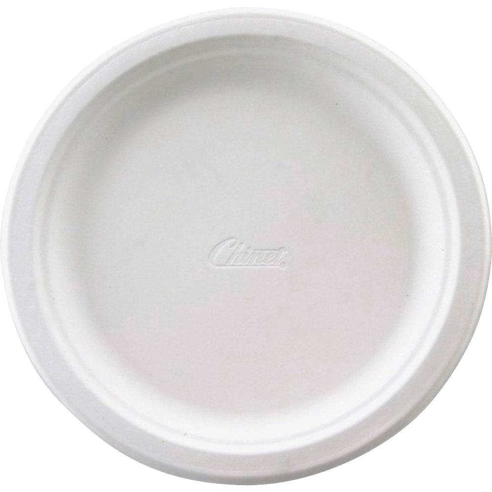 Chinet 100% Recycled Heavy-Duty Paper Plates, 6 3/4in, Pack Of 125