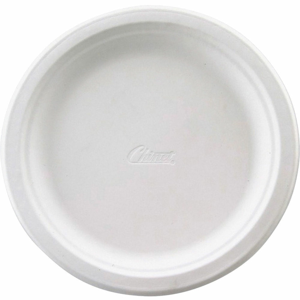 Chinet Heavy-Duty Paper Plates, 8-3/4in, 100% Recycled, Pack Of 125 Plates