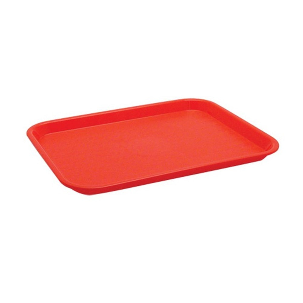 Carlisle Cafe Food Tray, 13/16inH x 14inW x 10inD, Red