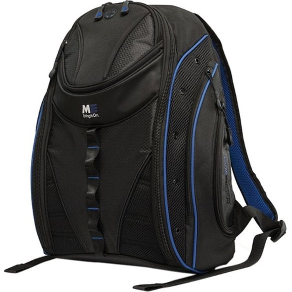 Mobile Edge Express MEBPE32 Carrying Case (Backpack) for 16in to 17in MacBook, Book - Black, Royal Blue - Ballistic Nylon Body - Shoulder Strap - 20in Height x 16in Width x 8.5in Depth