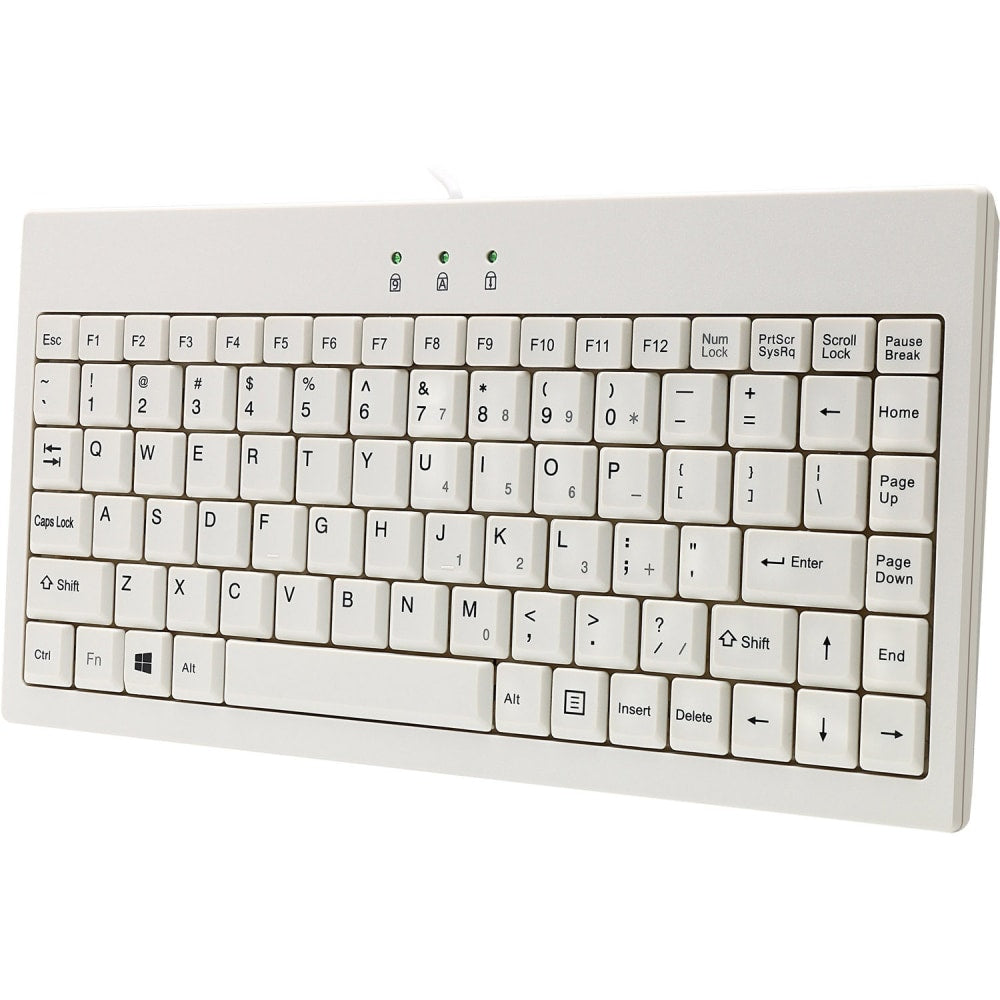 Adesso AKB-110W EasyTouch  USB/PS/2 Mini Keyboard, White