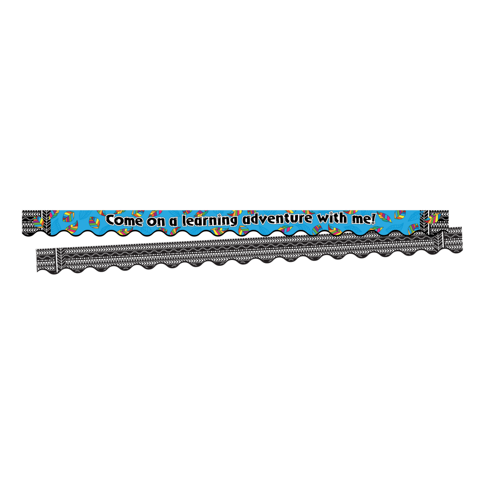 Barker Creek Scalloped-Edge Border Strips, 2 1/4in x 36in, A Learning Adventure, Pre-K To College, 78ft Of Trim