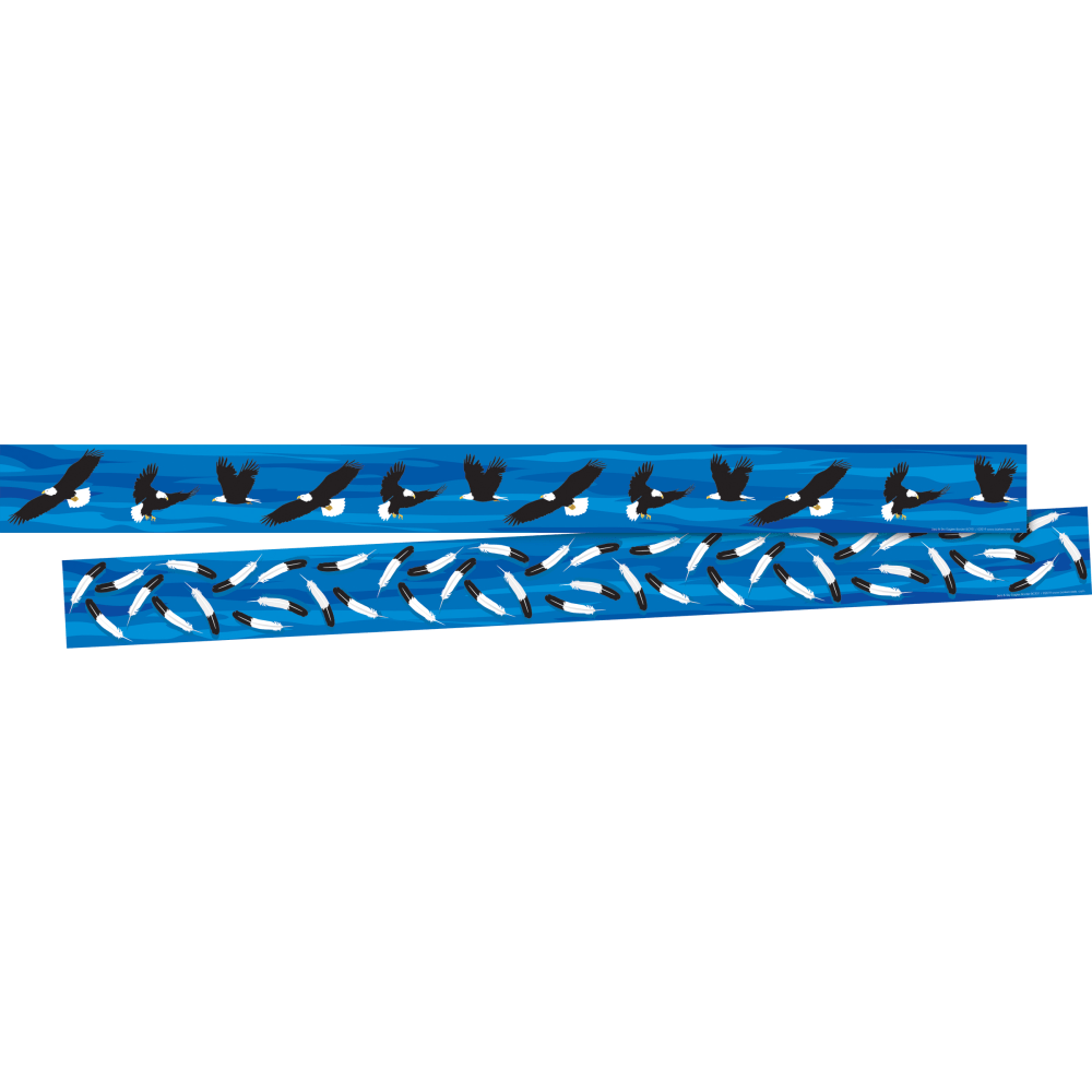 Barker Creek Double-Sided Borders, 3in x 35in, Sea & Sky Eagles, 12 Strips Per Pack, Set Of 2 Packs