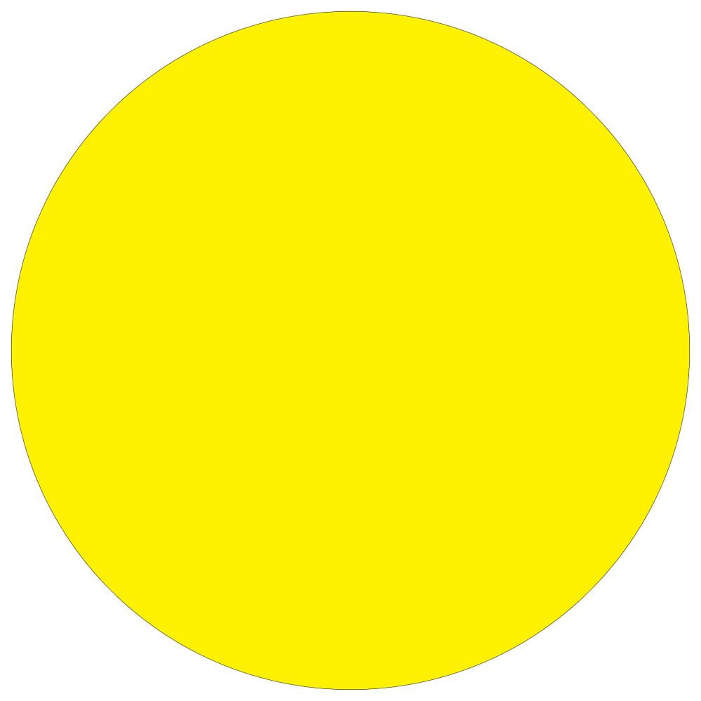 Tape Logic Removable Inventory Labels, DL1389FY, Round, 1in, Fluorescent Yellow, Roll Of 500