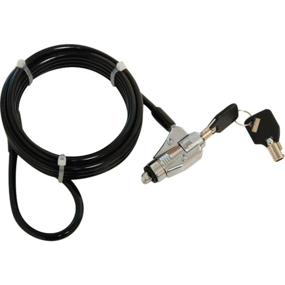 Mobile Edge Key Cable Laptop Lock - Portable - Master Keyed Lock - Black - Steel, Galvanized Steel, Hardened Steel - 6 ft - For Notebook