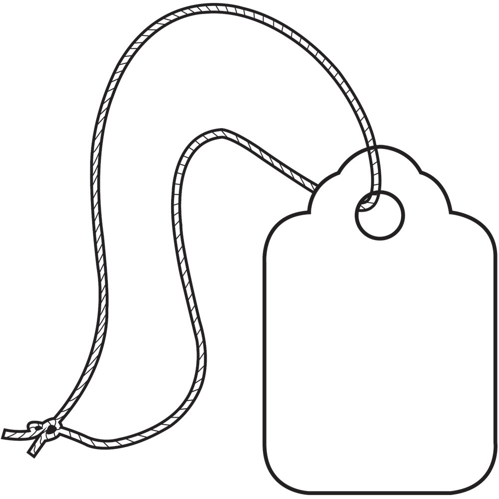 Partners Brand Merchandise Tags, 100% Recycled, 3/4in x 1 3/32in, White, Case Of 1,000