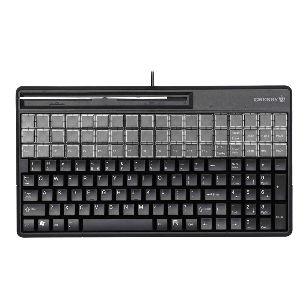 CHERRY Encryptable SPOS - Keyboard - with magnetic card reader - USB - QWERTY - US - black