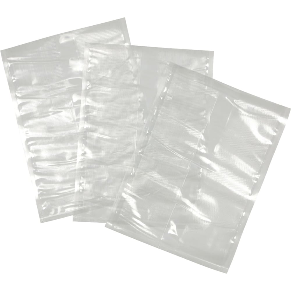 Nesco Pre-Cut Quart-Sized Vacuum Sealer Bags, 8in x 12in, Clear, Pack Of 50 Bags
