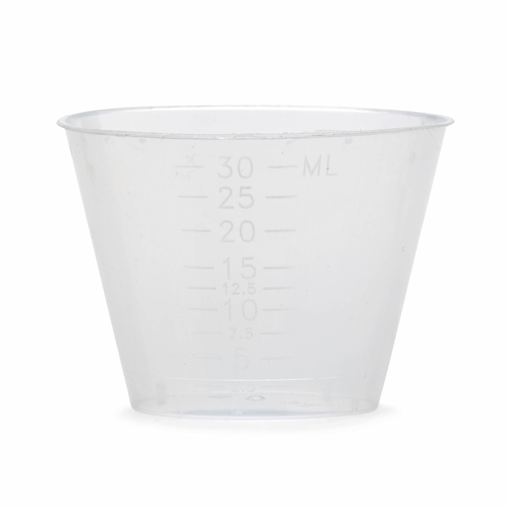 Medline Non-Sterile Graduated Plastic Medicine Cups, 2 Oz, Clear, Pack Of 1,840