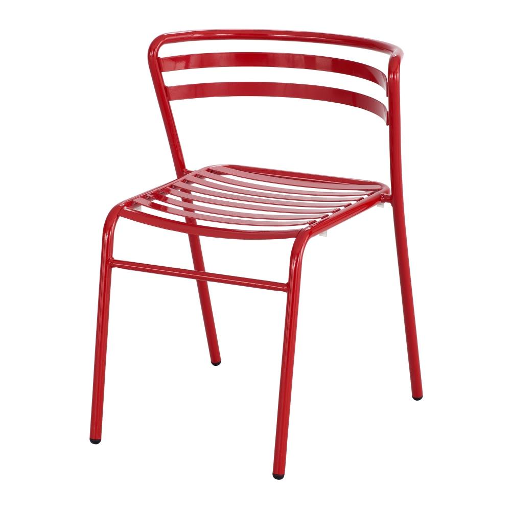 Safco CoGo Indoor/Outdoor Chair, Red, Set Of 2
