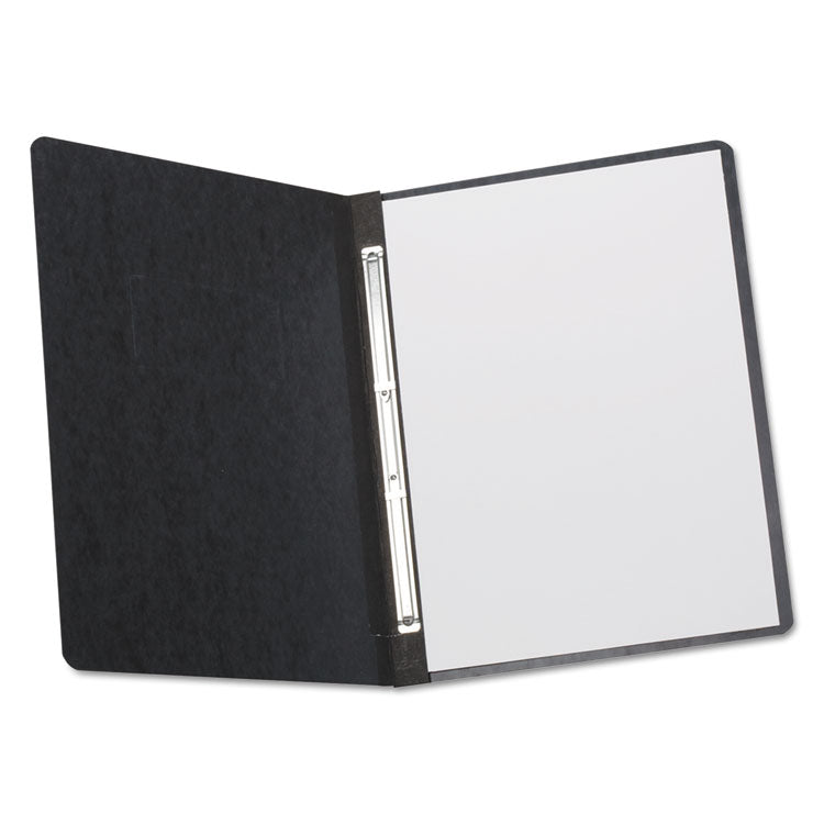 Heavyweight Pressguard And Pressboard Report Cover W/reinforced Side Hinge, 2-Prong Metal Fastener, 3" Cap, 8.5 X 11, Black