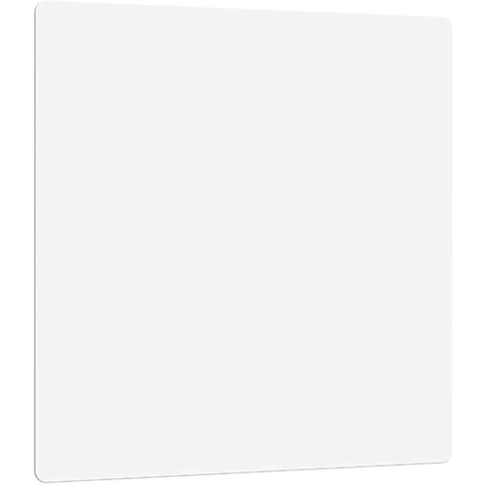 Lorell DIY Frameless Magnetic Glass Board - 36in (3 ft) Width x 36in (3 ft) Height - White Glass Surface - Aluminum Frame - Rectangle - Magnetic - 1 Each