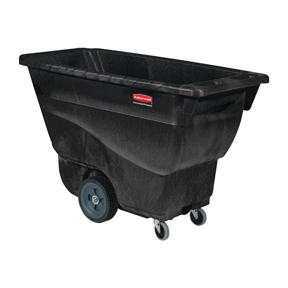 Rubbermaid Commercial Utility Duty Tilt Truck - 450 lb Capacity - Structofoam - x 26in Width x 53in Depth x 33in Height - Black - 1 Each