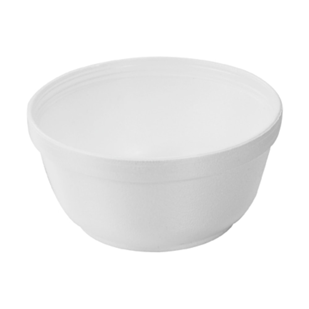 Dart Insulated Foam Serving Bowls, 12 Oz, White, 50 Bowls Per Bag, Carton Of 20 Bags
