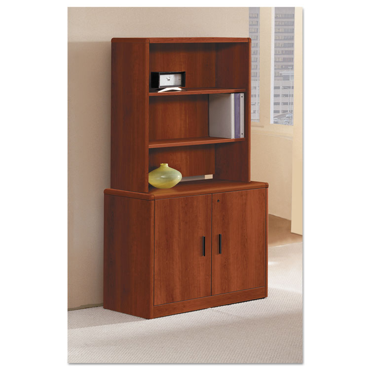 10700 Series Locking Storage Cabinet, 36w x 20d x 29.5h, Cognac