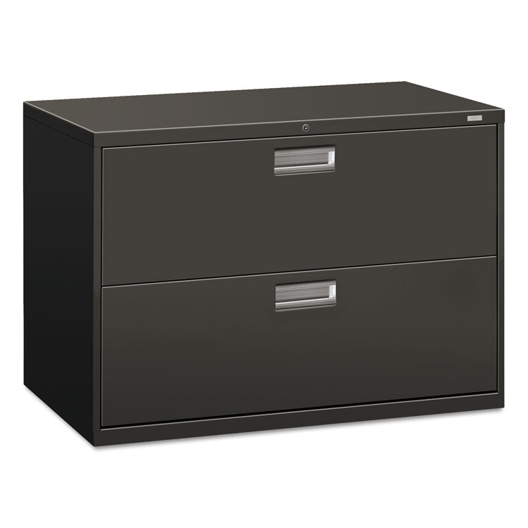 Brigade 600 Series Lateral File, 2 Legal/letter-Size File Drawers, Charcoal, 42" X 18" X 28"