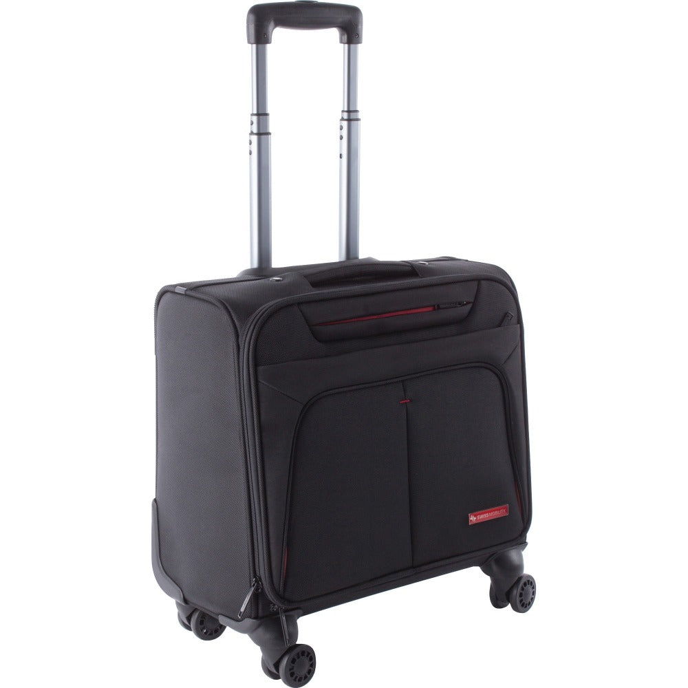 Swiss Mobility Telescoping Roller Case For 15.6in Laptops, Black