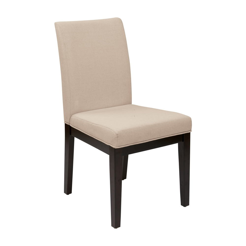Ave Six Dakota Parsons Chair, Linen/Dark Brown