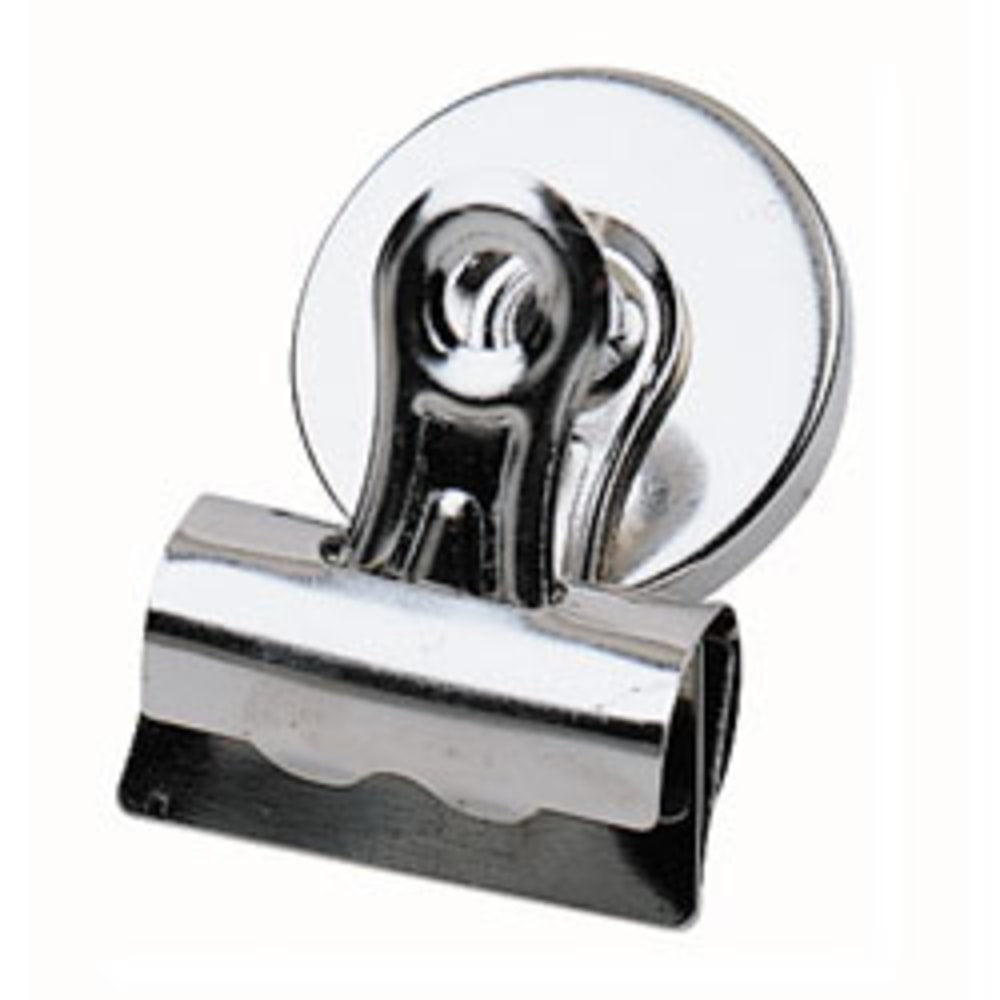 Office Depot Brand Bulldog Magnetic Clips, 1 1/4in, Silver, Pack Of 3