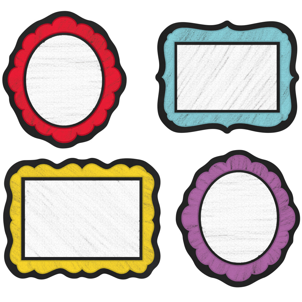 Carson-Dellosa Colorful Chalkboard Cut-Outs, 6in x 6 1/2in, Multicolor, Grades Pre-K-8, Pack Of 36